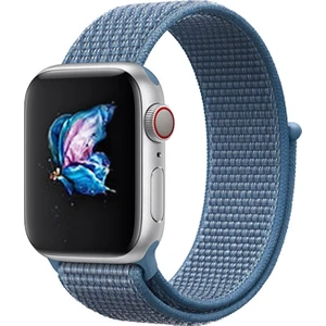Apple Watch Seri 10 42mm,  Seri 9/8/7/6/SE/5/4/3 Spor Loop Dokuma 41mm 40mm 38mm Uyumlu Mavi