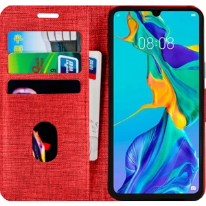 Samsung Galaxy A01 Kılıf FitCase Fabric Kapaklı Cüzdanlı