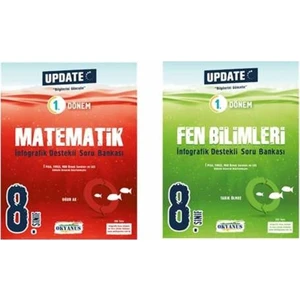 Okyanus Yayınları 8. Sınıf 1.dönem Update Infografik Matematik ve Fen Soru Bankası Seti
