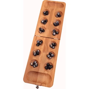 Ahşap Renklİ (Bordo)Cam Taşlı Büyük Boy Mangala