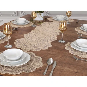 Tropik Home Amerikan Servis Supla Runner Set  6 Kişilik 7 Parça Çeyiz Seti Sunum Seti