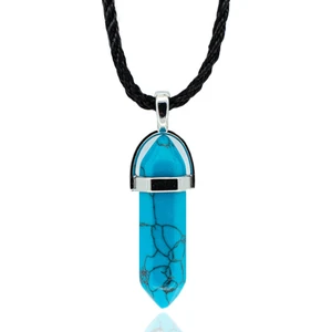 Zirve Bijuteri Turkuaz Doğal Taş Ipli Kolye