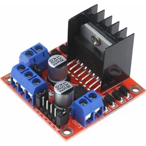 L298N Voltaj Regulatörlü Çift Motor Sürücü Kartı Kırmızı Pcb