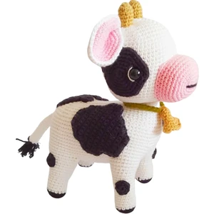Amigurumi Yavru İnek Sevimli Buzağı Buzu (Organik El Örgüsü Sağlıklı Oyuncak)