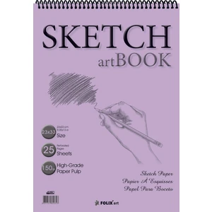 Sketchbook Zigana B4 Spiralli 150 gr. 24,5x34,5 cm 25 yp. Eskiz Defteri