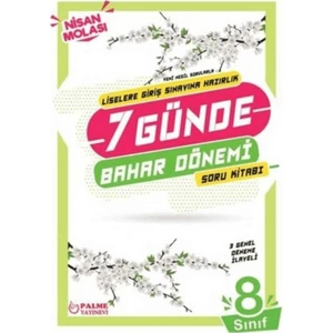 Palme Yayıncılık 8. Sınıf LGS 7 Günde Bahar Dönemi Soru Kitabı