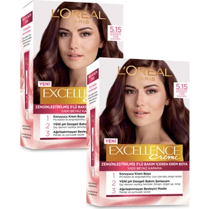 L'Oréal Paris Excellence Creme Saç Boyası 5.15 Efsanevi Türk Kahvesi x 2
