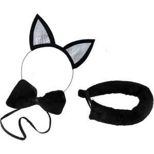 Kedi Taç Kuyruk Papyon Set Çocuk