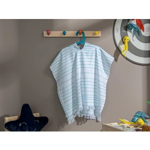 English Home Summer Stripe Peştamal Çocuk Panço 7-8 Yaş Mavi