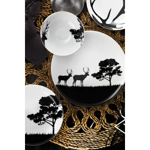 Kütahya Porselen Doğadakiler Serisi 24 Parça 6 Kişilik Yemek Takımı