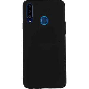 Case 4U Samsung Galaxy A20S Kılıf Klasik Mat Renkli Yumuşak Premier Silikon Siyah