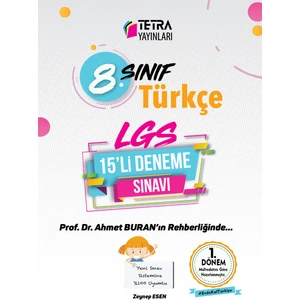 Tetra Yayınları Türkçe 1. Dönem 8. Sınıf Türkçe 15'li Deneme Sınavı