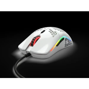 Model O- Kablolu Parlak Beyaz Orta/Küçük El RGB Oyuncu Mouse GOM-GWHITE