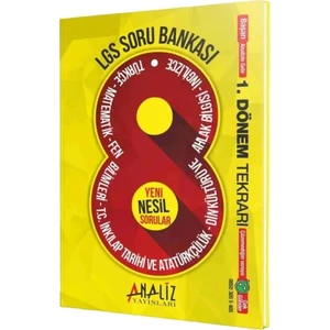 Analiz Yayınları 8.Sınıf LGS  1. Dönem Tekrarı Soru Bankası