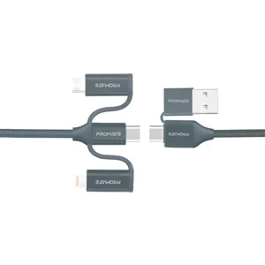 Pentapower Şarj ve Data Kablosu 6 sı 1 arada Çoklu Uçlu Lightning, USB-A, Type-C, Mikro USB