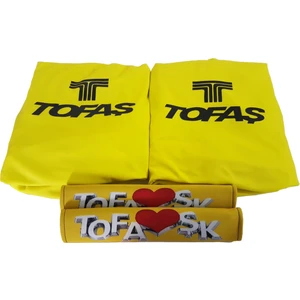 Tofaş Sarı Ön İkili Penye Servis Kılıfı ve Tofaşk Kemer Konforu