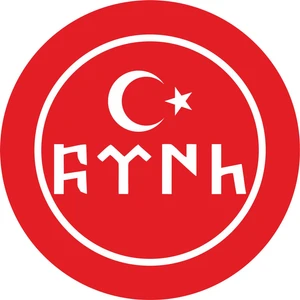Sticker Fabrikası Eski Dilde Göktürkçe Türk Yazısı Göktürk Orhun Sticker 00210 11 x 11 cm Kırmızı