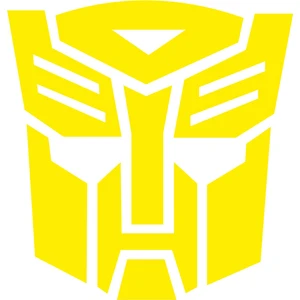 Sticker Fabrikası Transformers Sticker 00216 10 x 10 cm Sarı