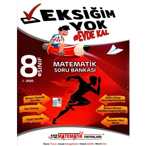 112 Matematik Yayınları 8. Sınıf LGS 1. Dönem Eksiğim Yok Evde Kal Matematik Soru Bankası