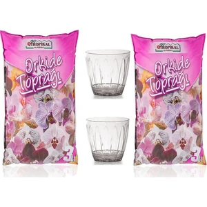 Orkide Toprağı 6 lt + Saksı 2'li