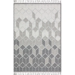 Eko Halı Soho Sh 03 Gri Hav Vermez Etnik Örgü Ince Halı Kilim 130 x 190 cm