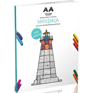 Mandala Renklerin Tutkusu Çocuklar Için Boyama Kitabı