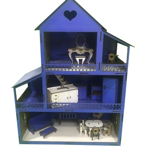 Düven Hobi Evi Ahşap Bebek Oyun Evi