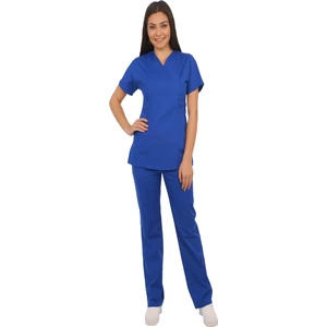 Emel Şahin Tekstil Dr. Hemşire Kadın Forma Saks Mavisi Yarasa Takım 48