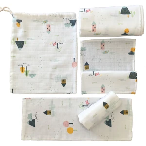 Mutlu Gün Marketi Müslin Bezi Torbalı Bebek Set 6 Parça Bizim Köy