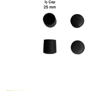 Yuvarlak Profil Dış Tapa 25 mm 4 Adet