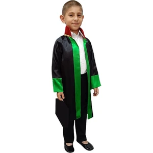 Çocuk Avukat Cübbesi Erkek Kız Uyumlu