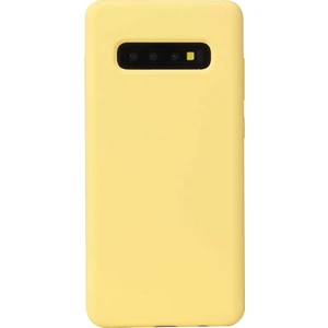 Case 4U Samsung Galaxy S10 Plus Kılıf Klasik Mat Renkli Yumuşak Premier Silikon Altın