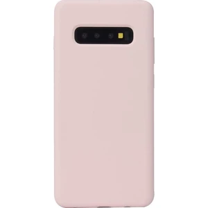 Case 4U Samsung Galaxy S10 Plus Kılıf Klasik Mat Renkli Yumuşak Premier Silikon Rose Gold