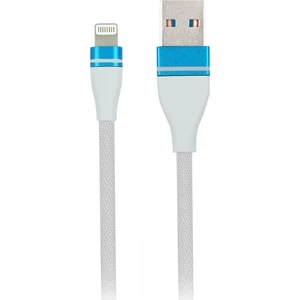 MF Product Jettpower 0054 Metal Başlıklı Örgülü 2.1A Lightning Hızlı Şarj Kablosu 1 m Beyaz