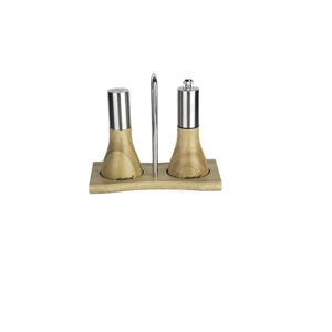 Ahşap Standlı Tuzluk Biberlik 12 Cm