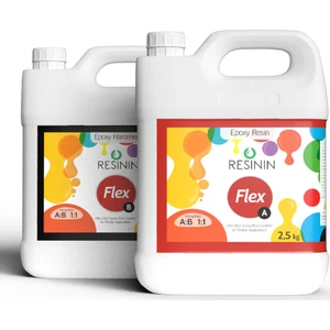 Flex A + B Esnek Yapılı Epoksi Reçine Şeffaf 5000 gr