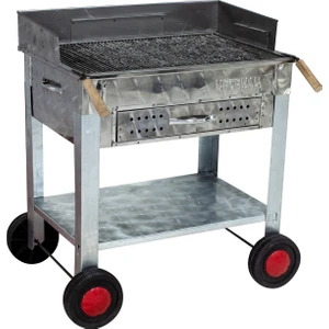 MTH-150  Çekmeceli Pervazlı Maltız Izgaralı Mangal 4 Tekerlekli