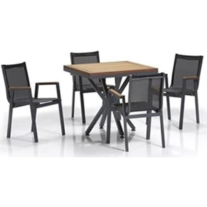 Samara 90*90 Ireko Tablalı Alüminyum Bahçe Masa Takımı