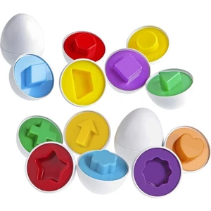 Hi-Q Toys 12'li Geometrik - Sembol Şekilli Yumurtalar