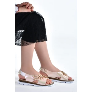 Kiko Şb 22722440-49  Kız Çocuk Bebe Sandalet Terlik Sedef