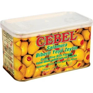 Yeşil Zeytin Biberli 600 gr