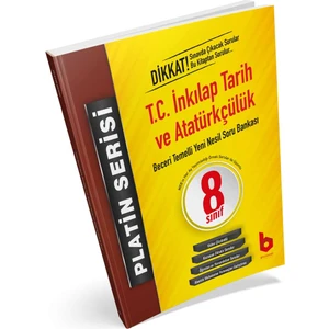 Basamak Yayınları LGS 8.Sınıf Platin Serisi T.c. Inkılap Tarihi ve Atatürkçülük Yeni Nesil Soru Bankası