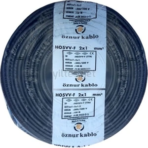 2 x 1 mm TTR Kablo 17 m Siyah Tam Bakır