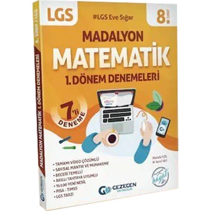 Gezegen Yayıncılık 8.Sınıf LGS  Madalyon 1. Dönem Kamp 7'li Matematik Deneme