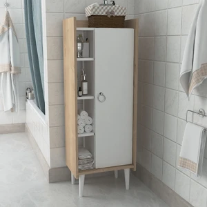 Ruby Çok Amaçlı Dolap Banyo Mutfak Beyaz Meşe