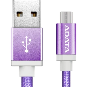 ADATA Micro USB 1MT. Şarj Kablosu Mor Alüminyum (android)