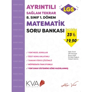 Koray Varol Akademi Ayrıntılı Sağlam Tekrar 8.Sınıf 1.Dönem Matematik Soru Bankası