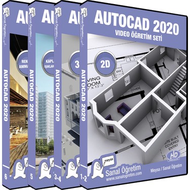 Sanal Ogretim Autocad 2020 Video Egitim Seti Kitabi Ve Fiyati