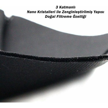 Nano Safe Yikanabilir 3 Katli Siyah Maske 10 Adet Fiyati