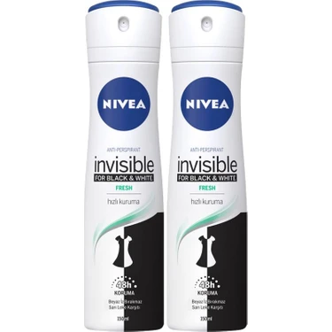 Nivea Invısıble Black&white Fresh Sprey Deodorant 150 ml x